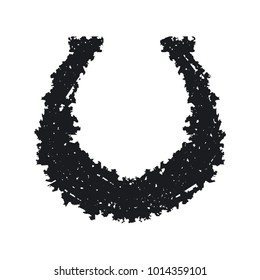 Vector illustrarion post stamp sign horseshoes