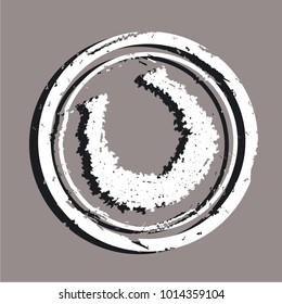 Vector illustrarion post stamp sign horseshoes