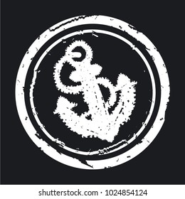 Vector illustrarion post stamp sign horseshoes anchor