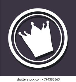 Vector illustrarion post stamp sign icon crown