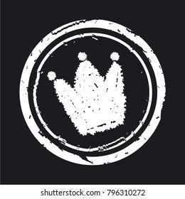 Vector illustrarion post stamp sign icon crown