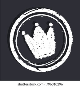 Vector illustrarion post stamp sign icon crown