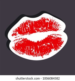 Vector illustrarion stickers lips