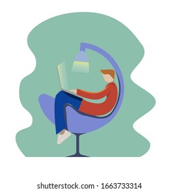 vector illustrasion about freelancer fit to be used in website landing page and social media