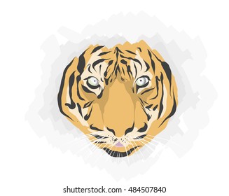 Vector illustrate of bengal tiger face