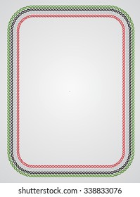 Vetor ilustra fronteira para celebração do dia nacional dos Emirados Árabes Unidos. Elementos de design e layout.
