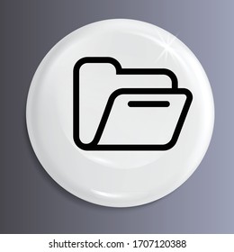Vector o ilustrar icono o símbolo de carpeta. esto también se conoce como signo de carpeta o archivo.