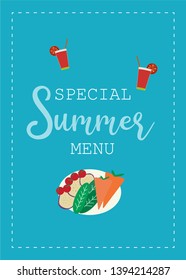 Vector to Illustrate a Special Summer Menu.