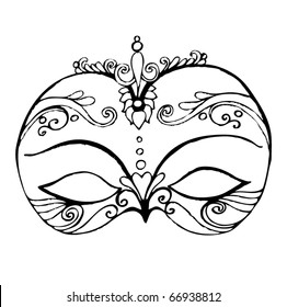 vector illustrated abstract mask for your carnival design