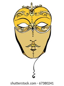 vector illustrated abstract mask for your carnival design