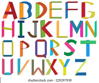 Vector illustrated alphabet from A to Z