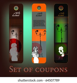 vector illustrated autumn sale-tags