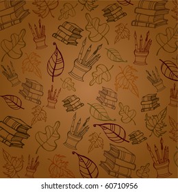 vector illustrated autumn school background
