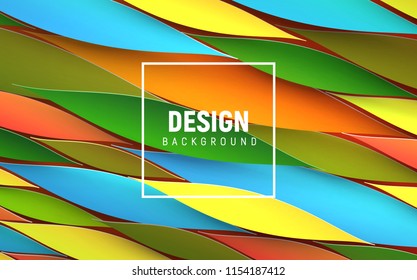 Vector illustrated background with dynamic colourful petal shapes. Picture for banner, presentation, brochure.