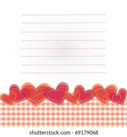 Vector illustrated background with the hearts 03