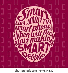 vector illustrated background with mocking quote
