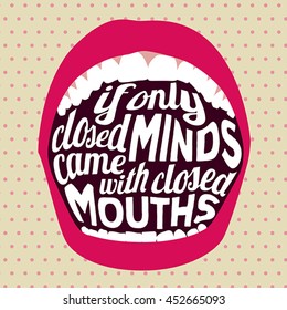 vector illustrated background with mocking quote