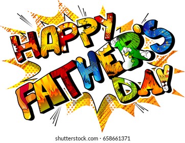 Vector illustrated banner, greeting card or poster for Father's day.