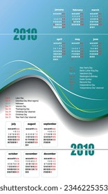 Vector illustrated calendar for the year 2011