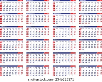 Vector illustrated calendar for the year 2011