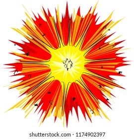 Vector illustrated cartoon, comic book style background.