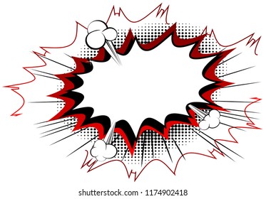 Vector illustrated cartoon, comic book style background.