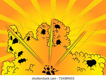 Vector illustrated cartoon, comic book style background.