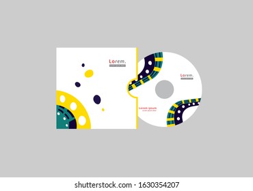 Vector illustrated CD and DVD cover. Clean, minimal, modern, creative and also friendly design for the various usages