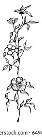 vector illustrated cute flower for your spring design