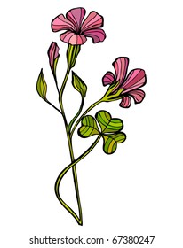vector illustrated cute flower for your spring design