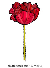 vector illustrated cute flower for your spring design