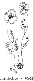 vector illustrated cute flowers