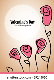 vector illustrated cute flowers