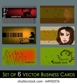 vector illustrated decorative call-cards