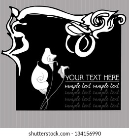 vector illustrated elegant greeting card - vector illustration