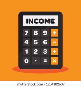 Vector illustrated finance calculator icon