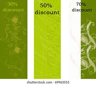 vector illustrated floral coupons
