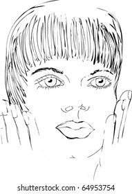 vector illustrated illustrated girl