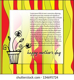 vector illustrated greeting card for your mother's day design
