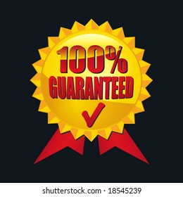 Vector illustrated guaranteed quality icon