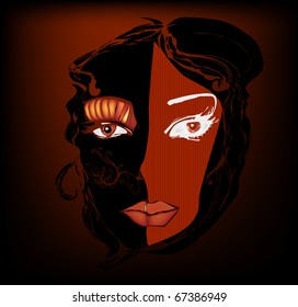 vector illustrated mask