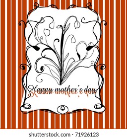vector illustrated mother's day background