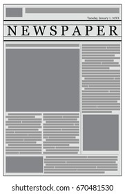 Vector illustrated newspaper design.