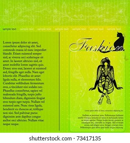 vector illustrated ornamental web template