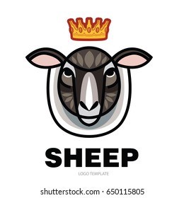 Vector illustrated Portrait of Ram or sheep