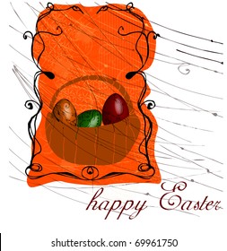 vector illustrated pretty Easter background
