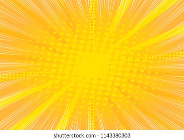 Vector illustrated retro comic background, pop art vintage style.