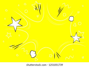 Vector illustrated retro comic background, pop art vintage style.