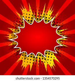 Vector illustrated retro comic book background. Pop art vintage style backdrop.