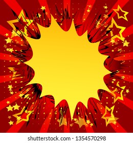 Vector illustrated retro comic book background. Pop art vintage style backdrop.